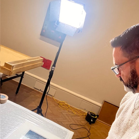 Martin West at work in the studio